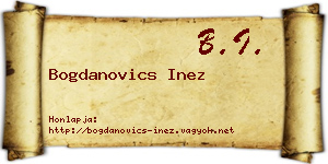 Bogdanovics Inez névjegykártya